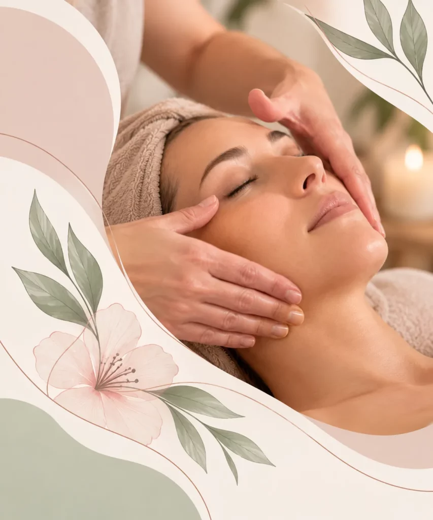 Massage du visage pendant une cure Kobido 